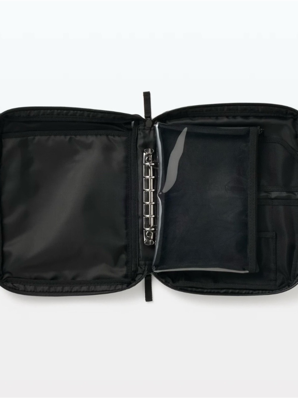 MUJI Collection Case A5 Wide Pocket-selectable Black 28x22x3.5cm 6hole ring type - Picture 4 of 6